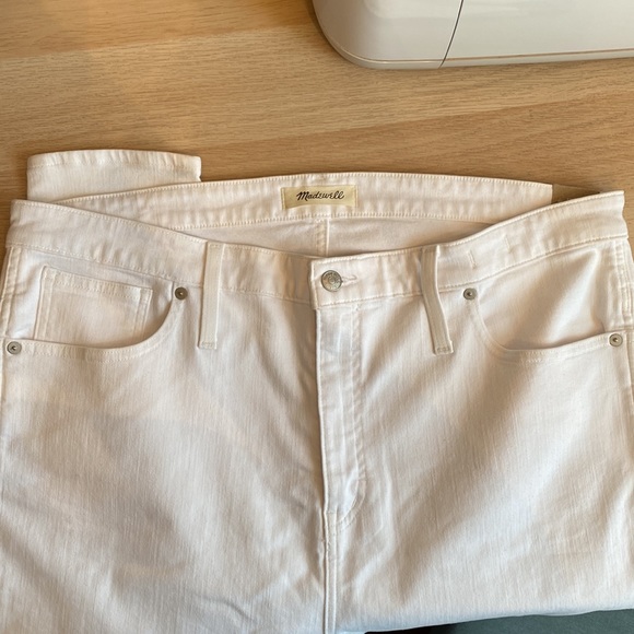 Madewell NWT pure white high rise 10” skinny jeans size 35 regular 28” inseam - Picture 6 of 12